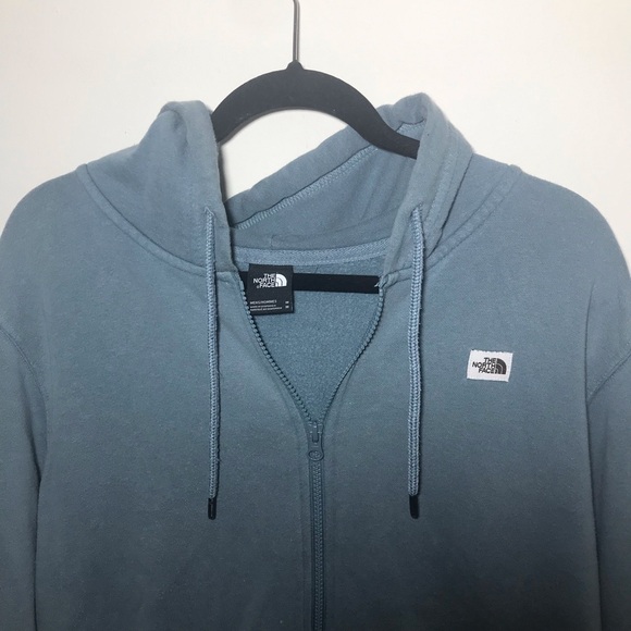 The North Face Full Zip Hoodie Mens M Blue Drawstring kangaroo pocket sw… - Picture 4 of 12